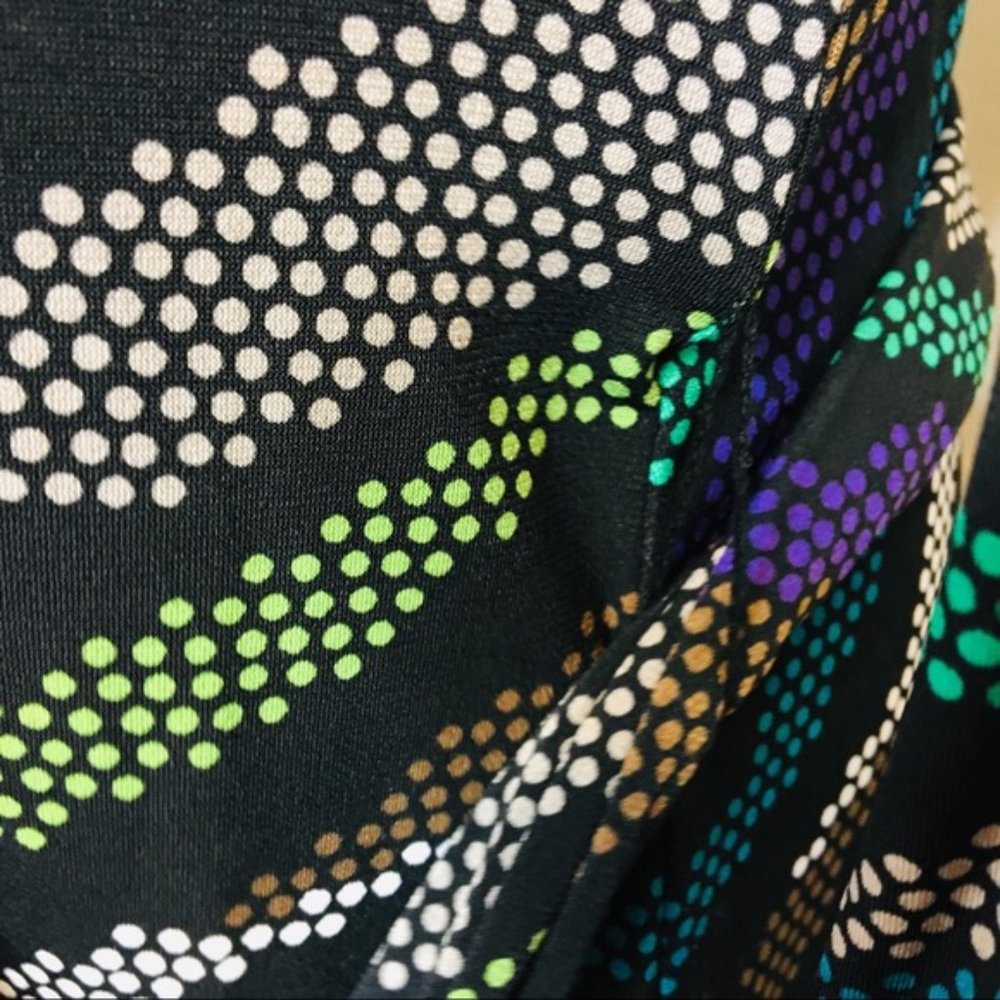 Ellen Tracy Medium Wrap Dress Multi Color d911 - Picture 6 of 8